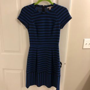 Black and blue striped dress